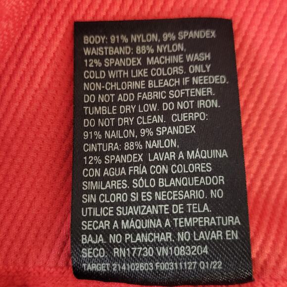 NWT all in motion High Rise 7" Rib Bike‎ Shorts Cherry Red Size XXL - Picture 4 of 12